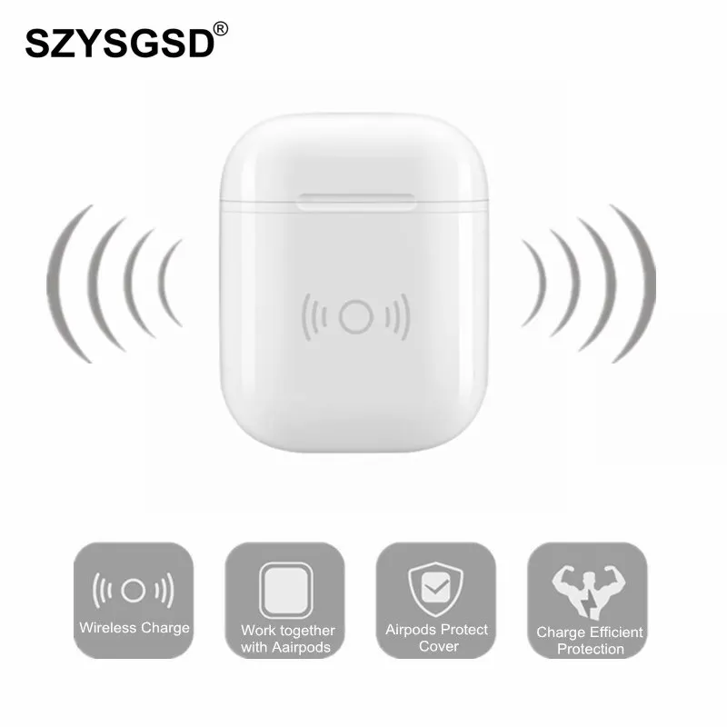 Чехол для беспроводного зарядного устройства Airpods QI Standard чехол совместимый с