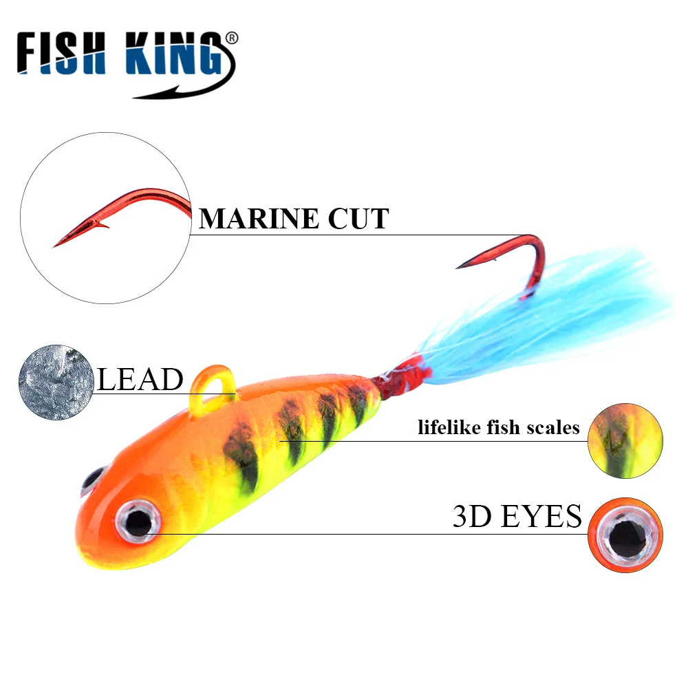 Рыболовная приманка FISH KING для подледной рыбалки 5 шт./упак. цветов жесткая зимняя