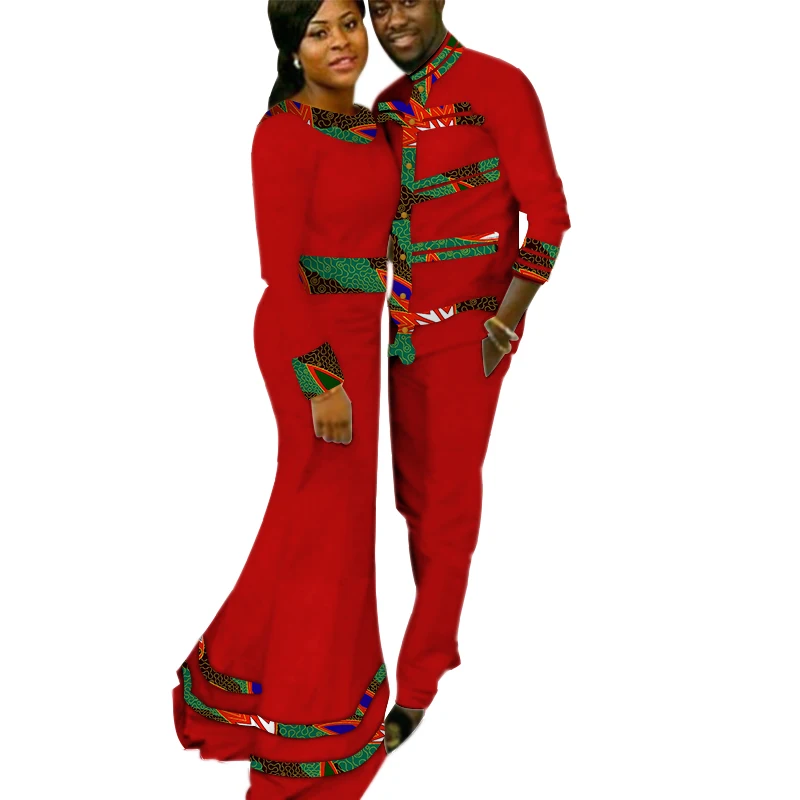 

2018Sweet Lovers Matching Couples Clothes Gift Valentine' day Long Sleeve Women Maxi Dresses and Mens Shirt Set Plus Size WYQ116