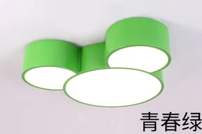 green 65cm Мультфильм Микки Мыши светодиодный потолочный светильник Микки детская комната спальня лампа детский сад классе парк развлечений огни современный потолок освещения светильники потолочные Потолочная люстра - Цвет корпуса: green 65cm