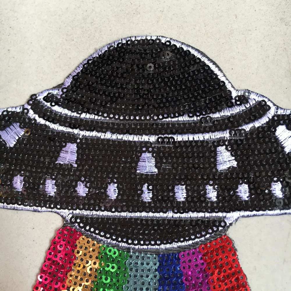 2PC Sequins Space Planet Patches for Clothes Bags Iron on Beads Sequined Patch DIY Accessories Decoration Beading Appliques | Дом и сад