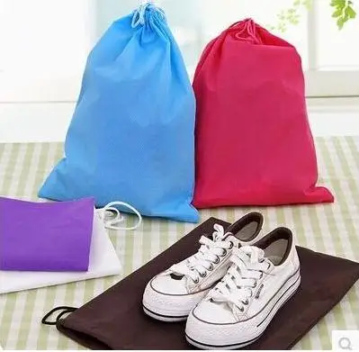 Экологически чистая Нетканая сумка с логотипом на заказ 100 шт. черная для обуви