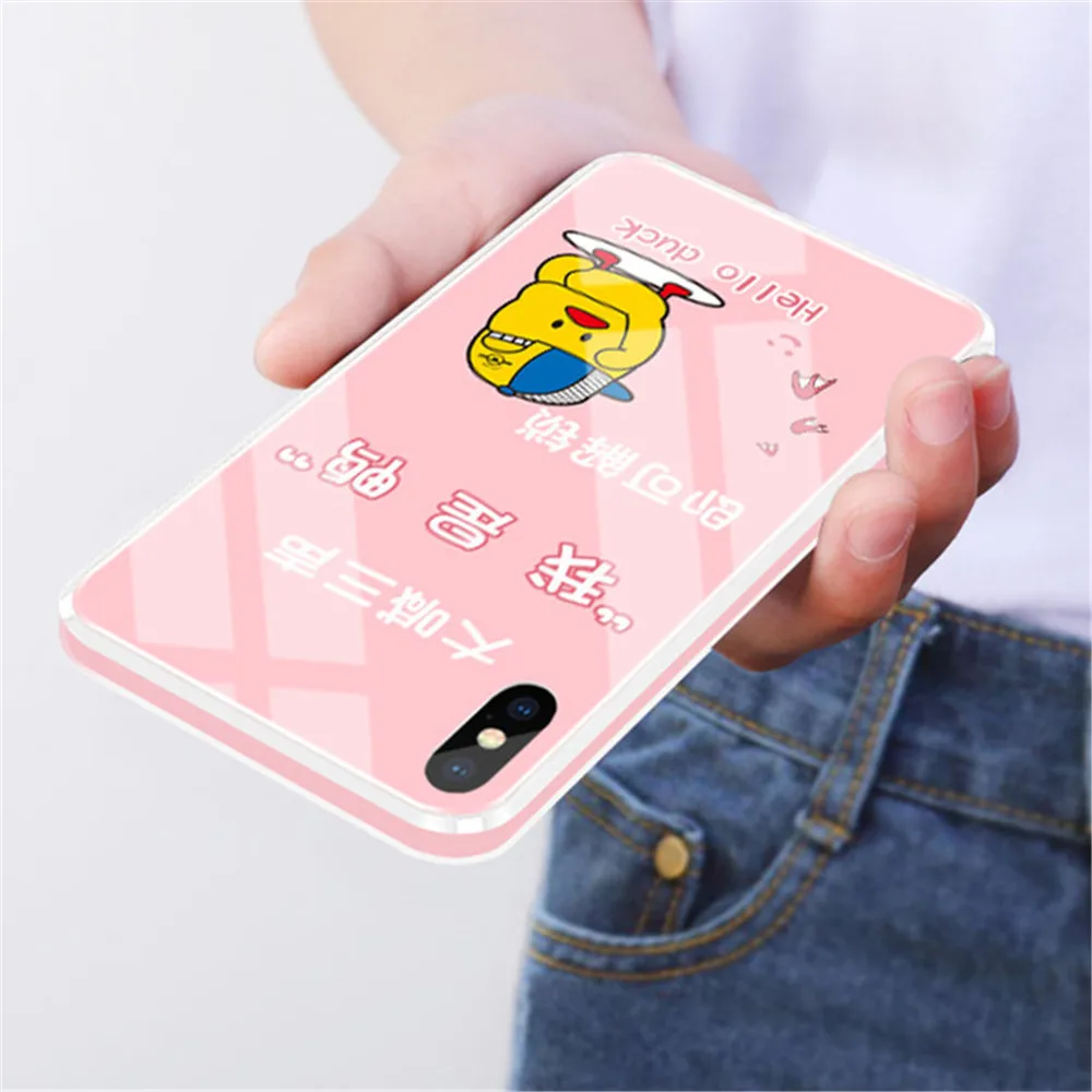Luxury Tempered Glass Shell Case for Apple iPhone 6 6s 7 8 Plus Color Soft Edge Shockproof Cover X XS Max XR | Мобильные телефоны и