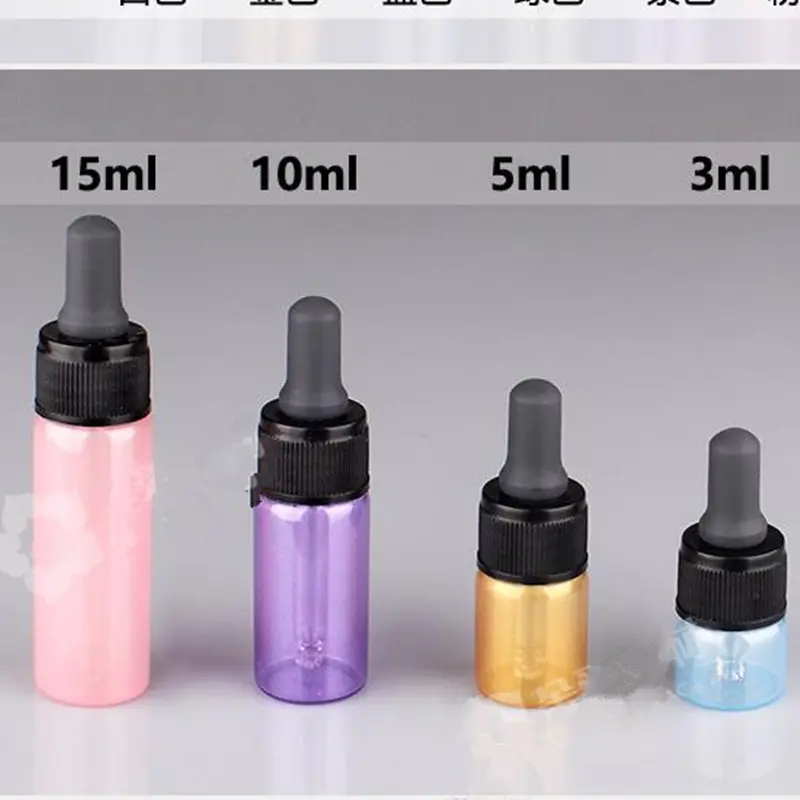 Пустая стеклянная бутылка-капельница для эфирного масла 3 мл 5 10 15 капля Пипетка