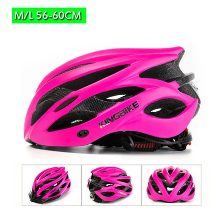 J-629-Pink KINGBIKE велосипедный шлем для женщин и мужчин велосипедный шлем дорожный горный с задним светильник MTB велосипедный шлем красный синий титан Casco Ciclismo - Цвет: J-629-Pink
