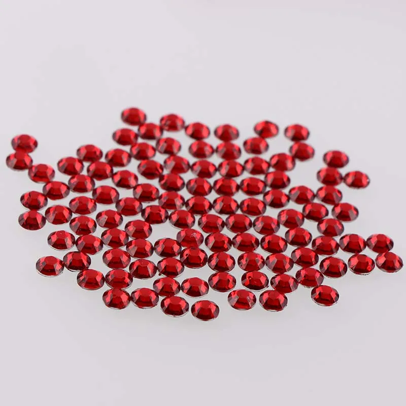 Светильник Siam Red 10000 шт. 2 3 4 5 мм круглые стразы из полимера с плоской задней
