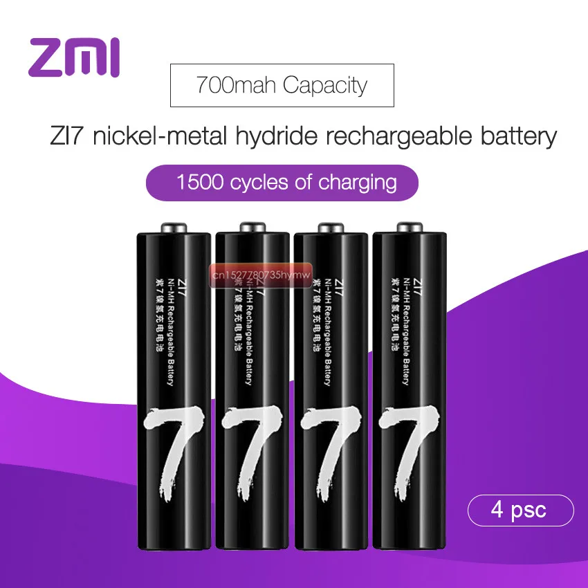 Аккумуляторная батарея Xiaomi ZMI ZI7 AAA 700 мАч 1 2 В Ni MH mihome D5|Перезаряжаемые батареи| |