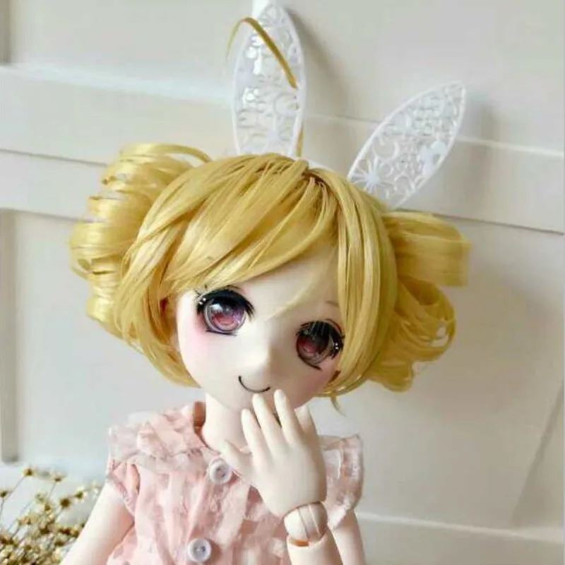 

Doll accessories doll wig yellow color monster high dolls barbies mmk