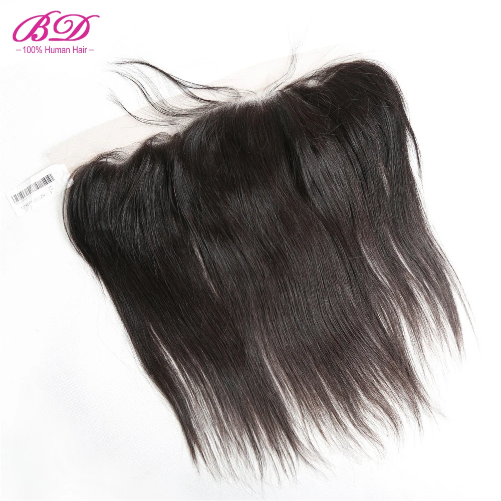 BD HAIR 13X4&quot Lace Closure Free Part with Baby Hair Straight Peruvian Remy Human Natural Color Shipping | Шиньоны и парики