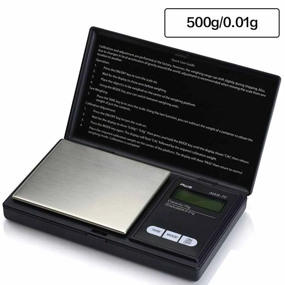 500g0.01g 100/200/300/500/1000g 0,01/0,1g точные цифровые ювелирные весы с ЖК-дисплеем карманные весы грамм Вес для Кухня ювелирные изделия наркотиков - Цвет: 500g0.01g