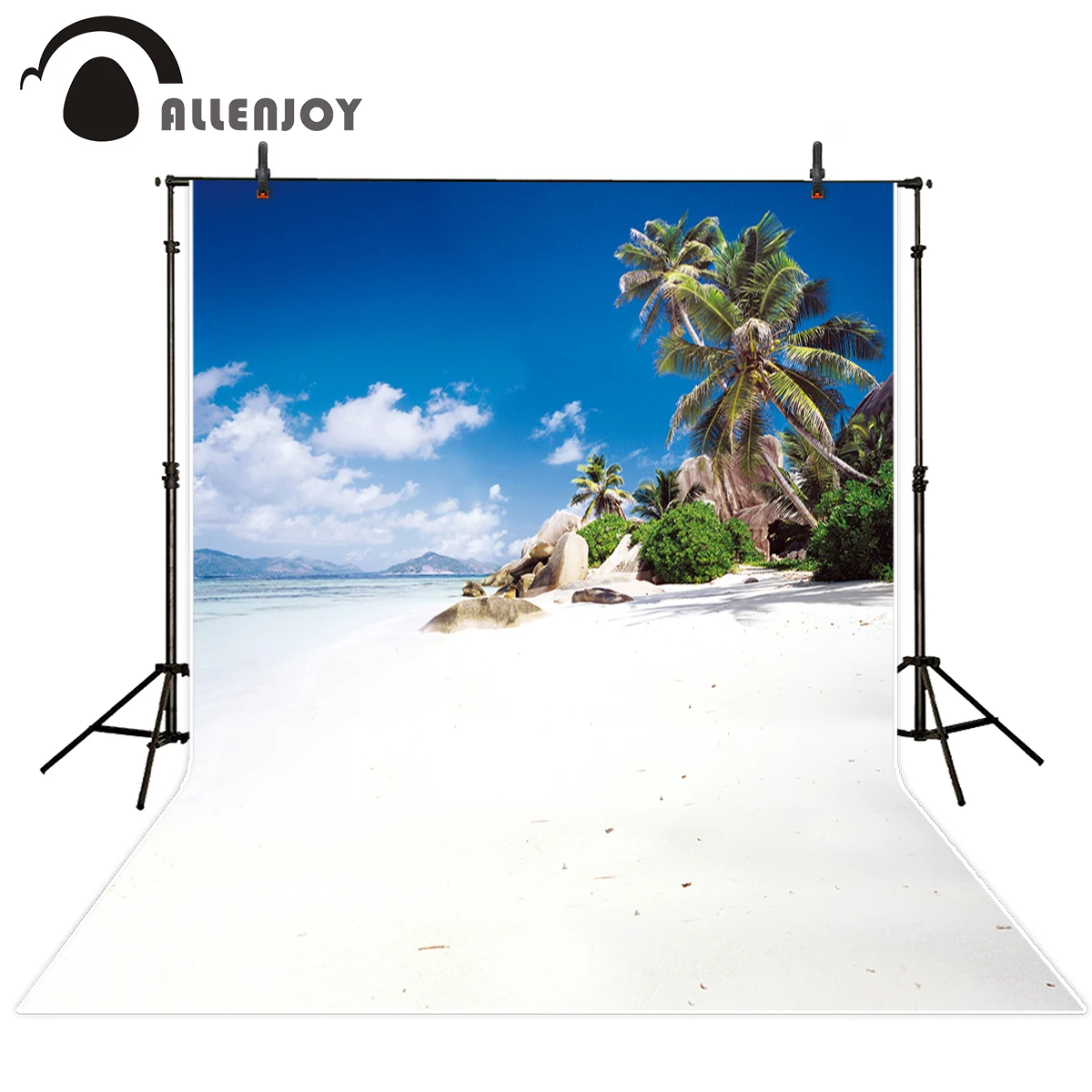 Фон для фотосъемки Allenjoy пляж море голубое небо кокосовое дерево летняя