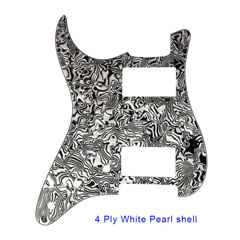 white pearl shell Pleroo аксессуары для гитары pickguards 11 отверстий для левшей США/Мексика стандарт ST HH гитара Stratocaster с PAF Humbucker - Цвет: white pearl shell