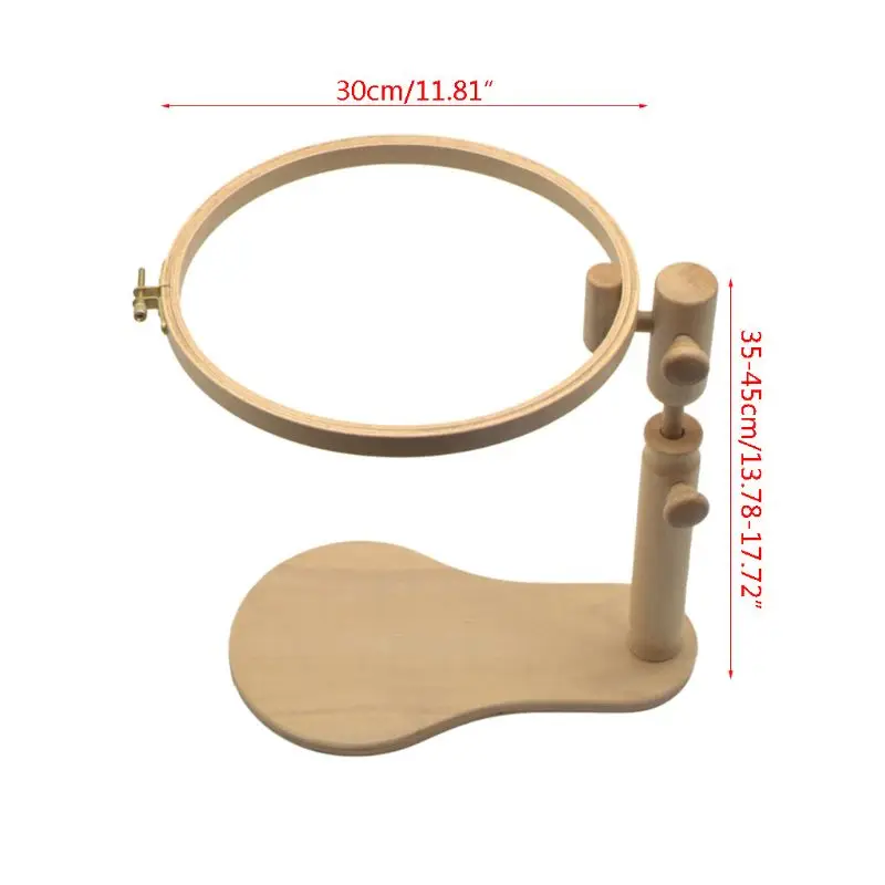 Круглая Деревянная Подставка обруч для вышивки 30 см|Швейные инструменты и