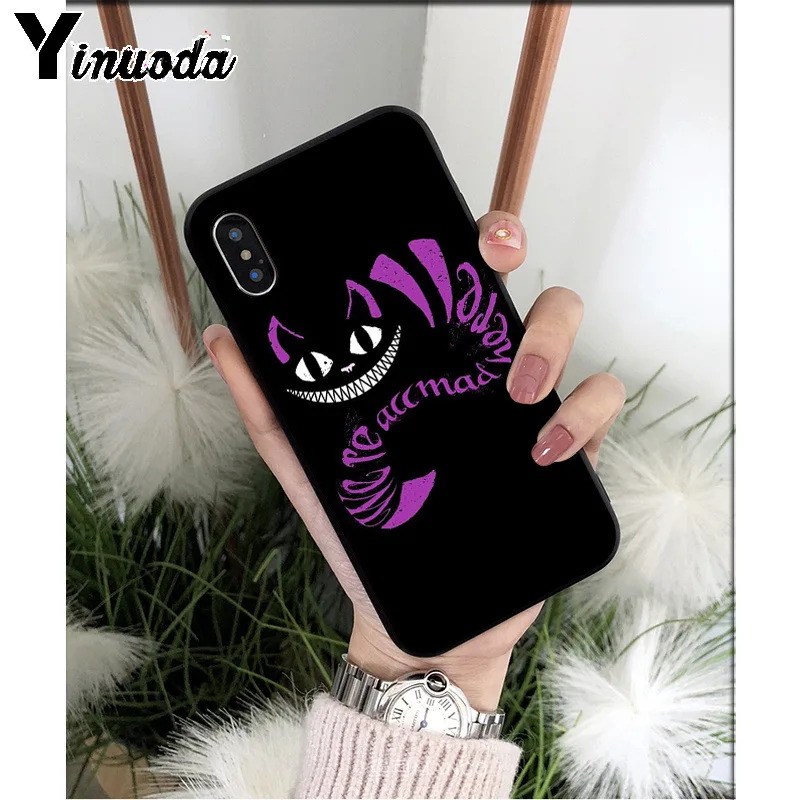 Силиконовый мягкий чехол для телефона Yinuoda we all mad here iphone 13 X XS MAX 6 6S 7 8 Plus 5 5S XR -