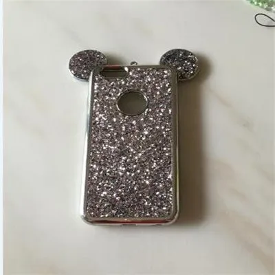 Подлинная Мода Микки Диаманта bling Кролик Форма Защитный Телефон Случае Роскошные