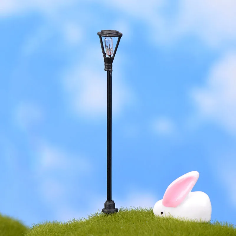 Миниатюрная садовая Одиночная лампа двойная миниатюрные фигурки аксессуары для