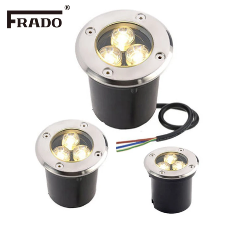 Водонепроницаемый 1W3W5W RGB светодиодный подземный светильник, напольный светильник для наземного сада, напольный светильник для улицы, подземный светильник для двора, ландшафтный светильник