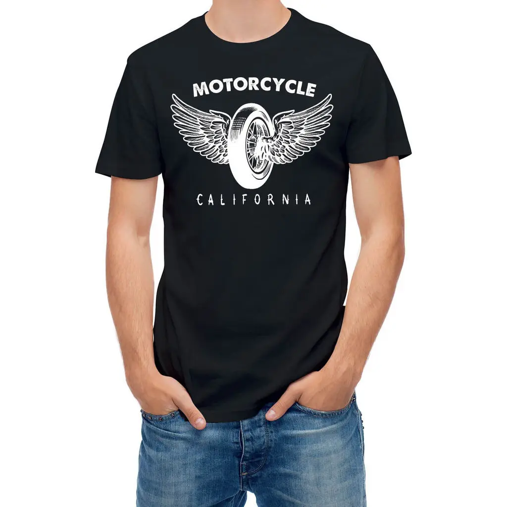 

Fashion Design Free Shipping T Shirt Motorbike California Easy Rider T2494X O-Neck Hipster Tshirts