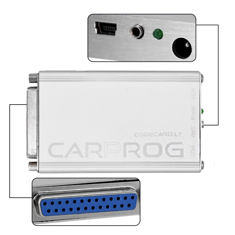 Новейший программатор CARPROG V10.93 полный комплект из 21 адаптера автомобильный