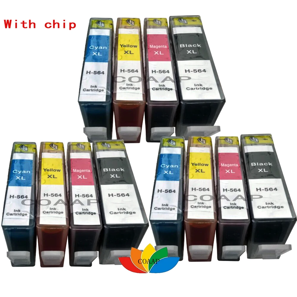 12 PK совместимый HP 564XL чернильный картридж для Photosmart 5510 5514 5522 6510 6520 7510 7515 7520 7525