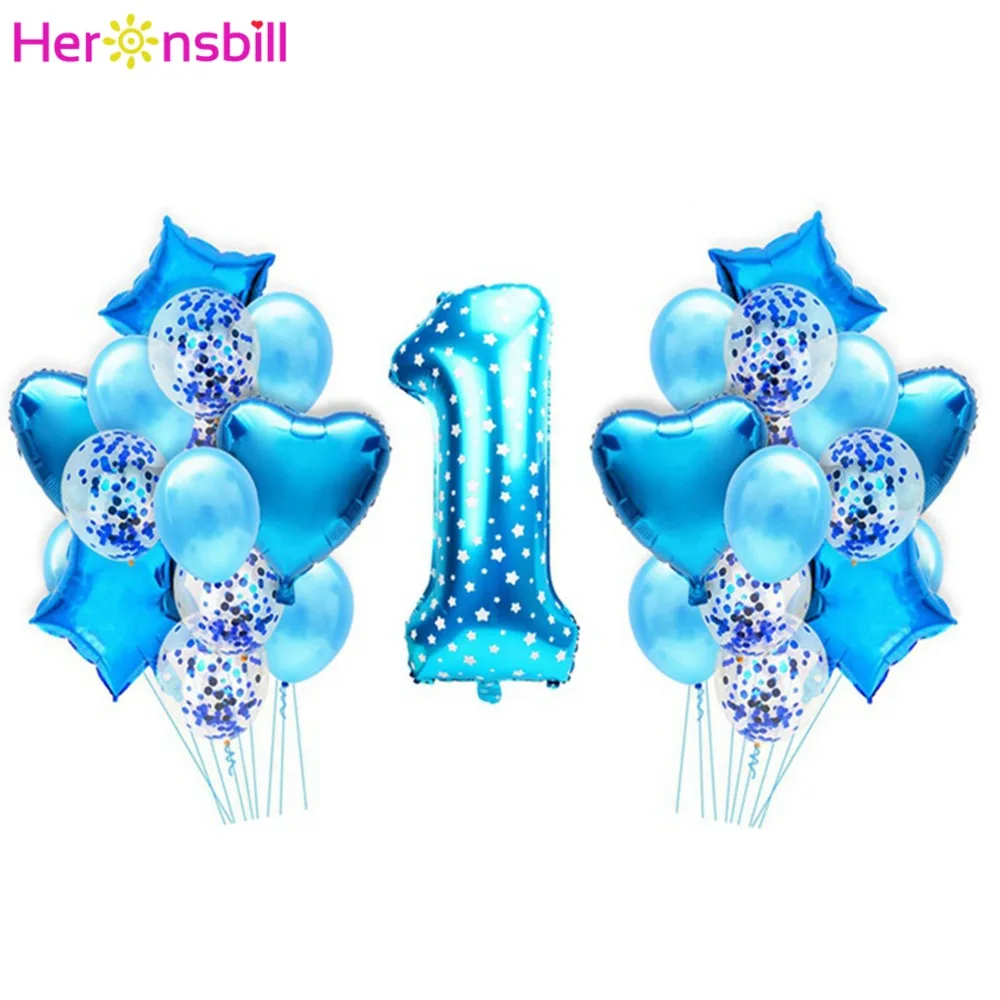 Heronsbill 29 шт. первый день рождения шары для маленьких мальчиков и девочек