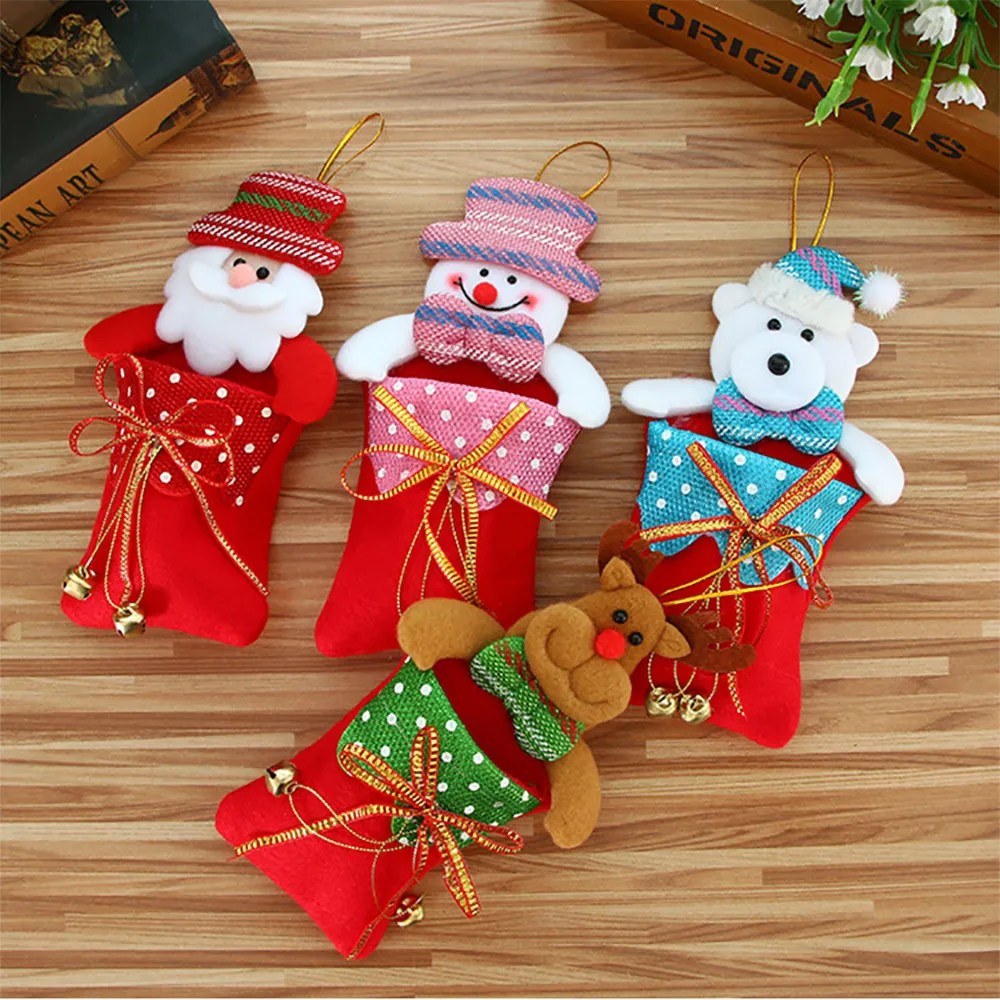 Высокое качество милые забавные конфеты сумки Счастливого Рождества мешок