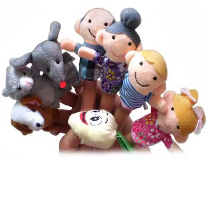 8 Pcs/ set Animals Finger Puppets Toys The Enormous Turnip Story Telling Nursery Fairy Tale Kids Birthday Christmas Gift | Игрушки и