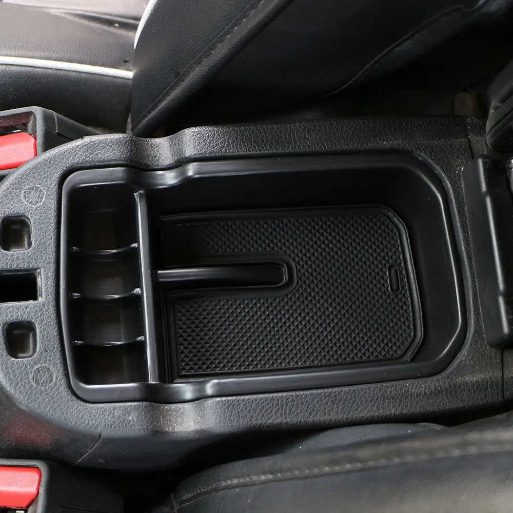 

Jameo Auto Car Accessories for Jeep New Compass 2017 2018 Armrest Storage Box Holder Container Black Car Parts Interior