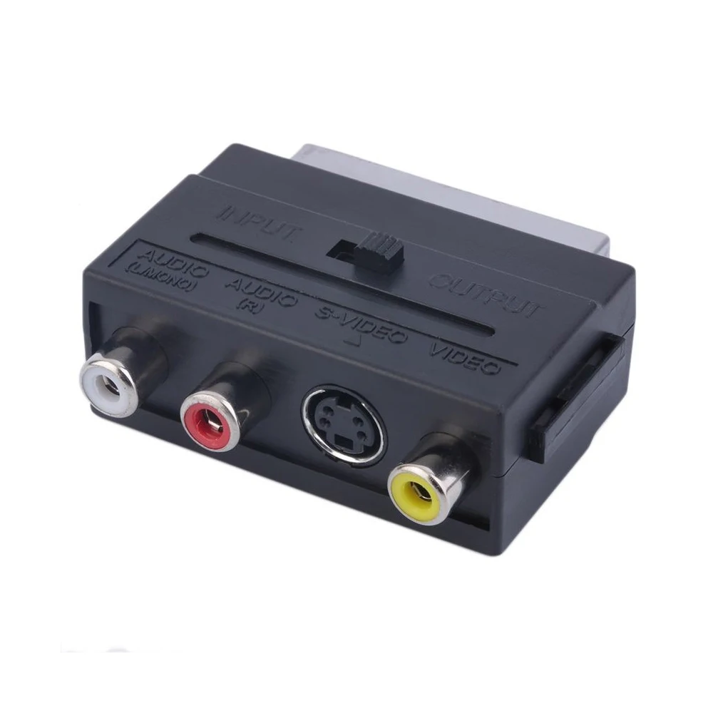 Конвертер SCART в 3RCA Для PS4 100 шт. 21Pin адаптер для игровых приставок RGB Scart Композитный