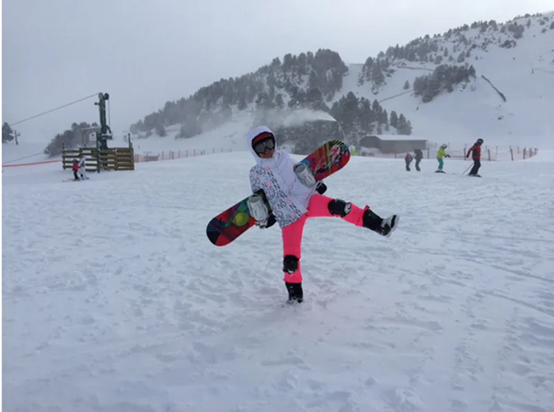 Gsou Snow Brand Водонепроницаемый лыжный костюм Для женщин лыжная куртка Брюки для девочек зимняя куртка сноуборд Брюки для девочек Горлолыжный Спортивный костюм Для женщин зимняя одежда