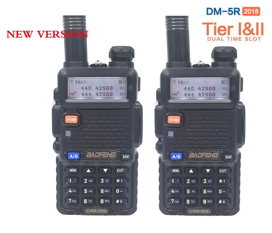 2 шт. обновленная рация Baofeng Dm-5r Dmr цифровое шифрование радио Vhf Uhf мобильный