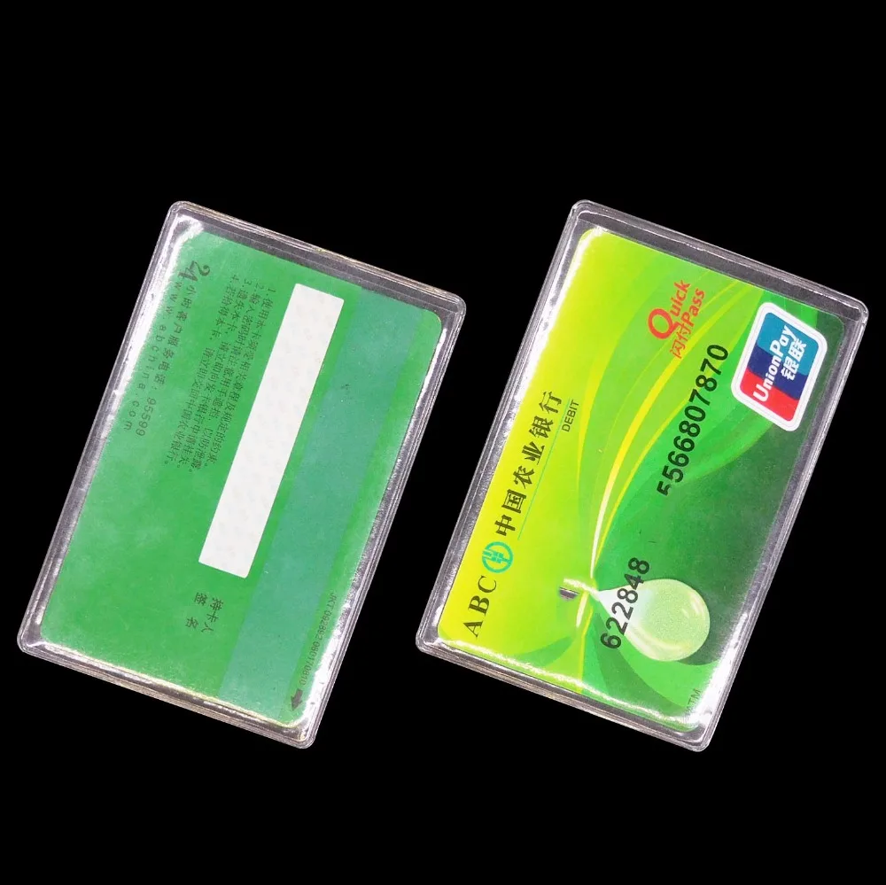 Прозрачный матовый чехол для ID карты из ПВХ 5 шт. карт мужчин и женщин защитный 3