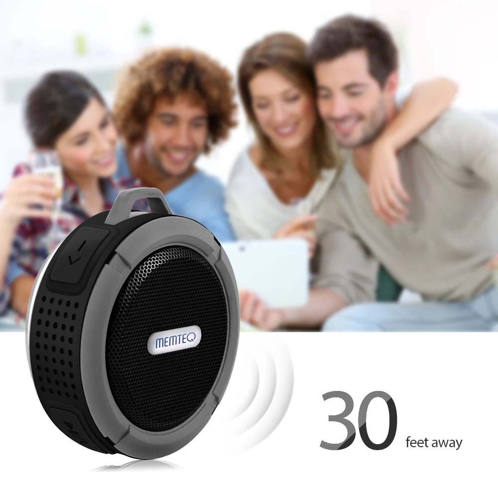 MEMTEQ водонепроницаемый беспроводной Bluetooth Душ стерео динамик Handsfree всасывающий