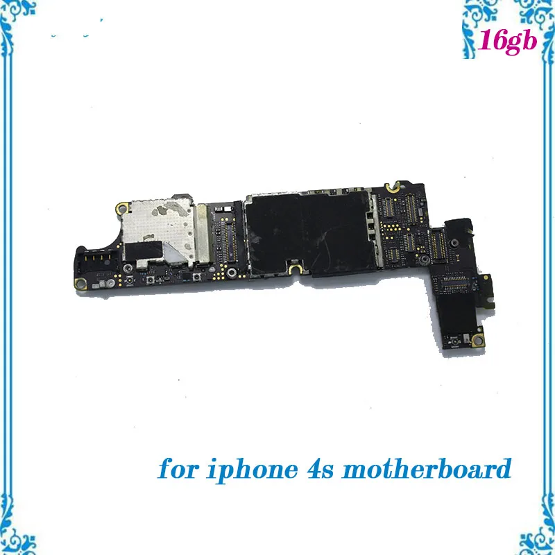 Хорошо работает для iphone 4s разблокированная материнская плата 16 Гб вся функция используется Замена материнская плата с полным чипом логическая плата
