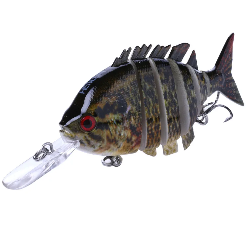 HENGJIA Depth Diving Sinking Wobblers 6 Segments Fishing Lures Multi Jointed Tackle 10CM 12.7G | Спорт и развлечения