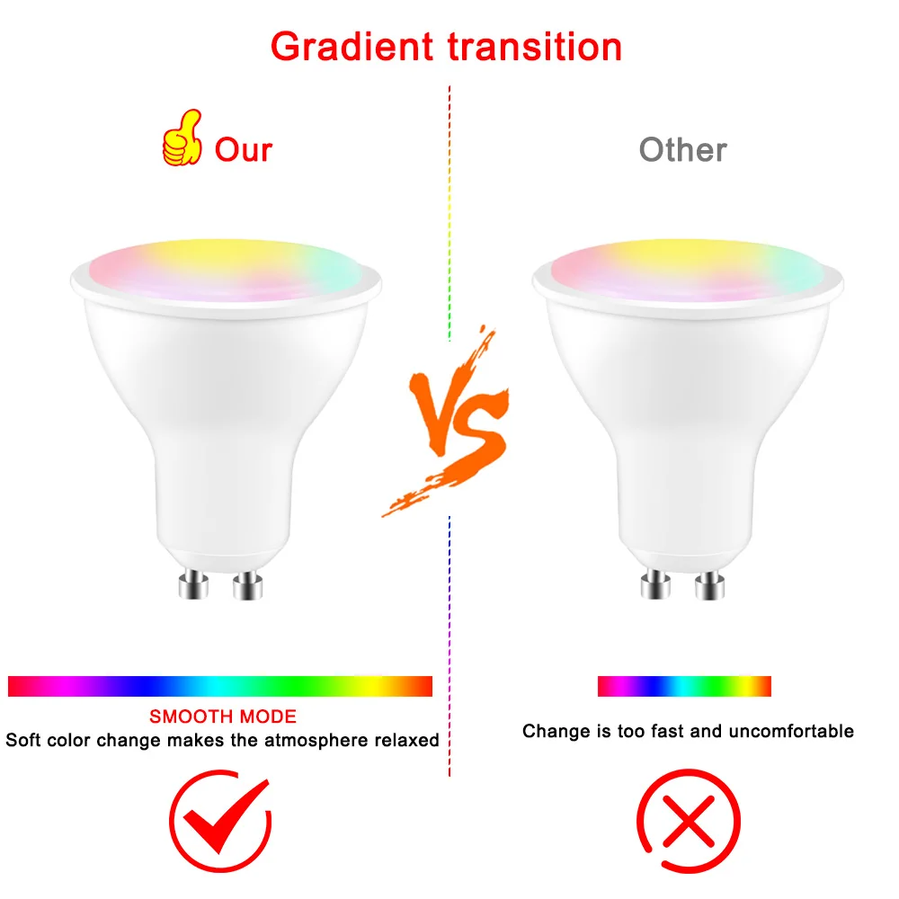 Новые 8 Вт RGB светодиодный лампы GU10 Цвет изменение для создания нужной атмосферы)