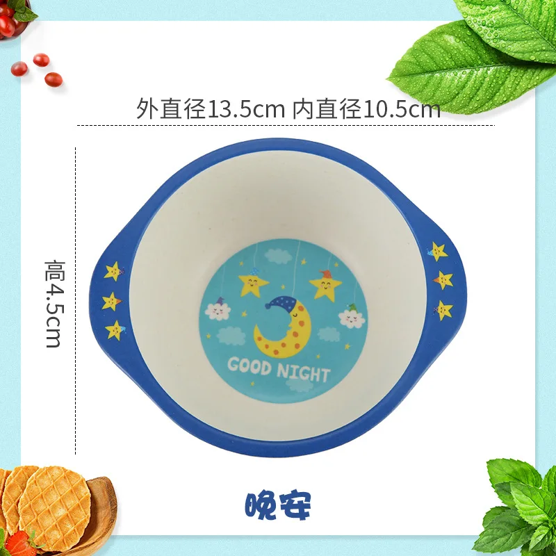 Детская миска из бамбукового волокна с героями мультфильмов, детская миска, натуральная миска для кормления детей, детская столовая посуда с героями мультфильмов, столовая посуда