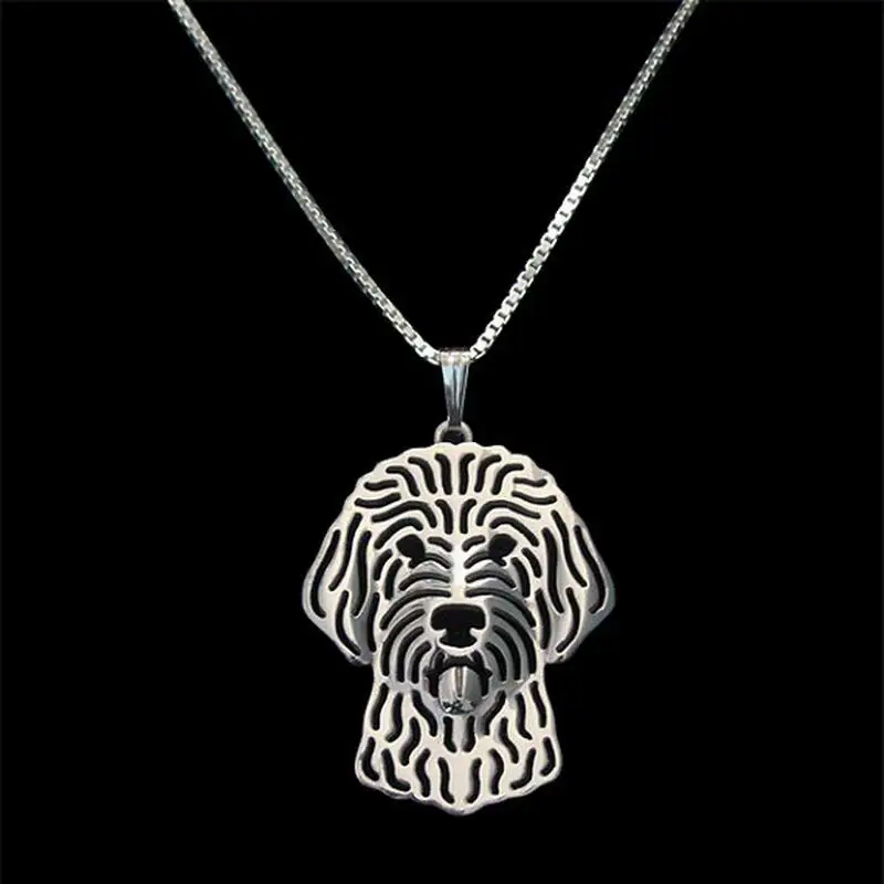

Fashion Women's Metal Goldendoodle Necklaces Lovers' Alloy Pet Shaped Necklaces Drop Shipping