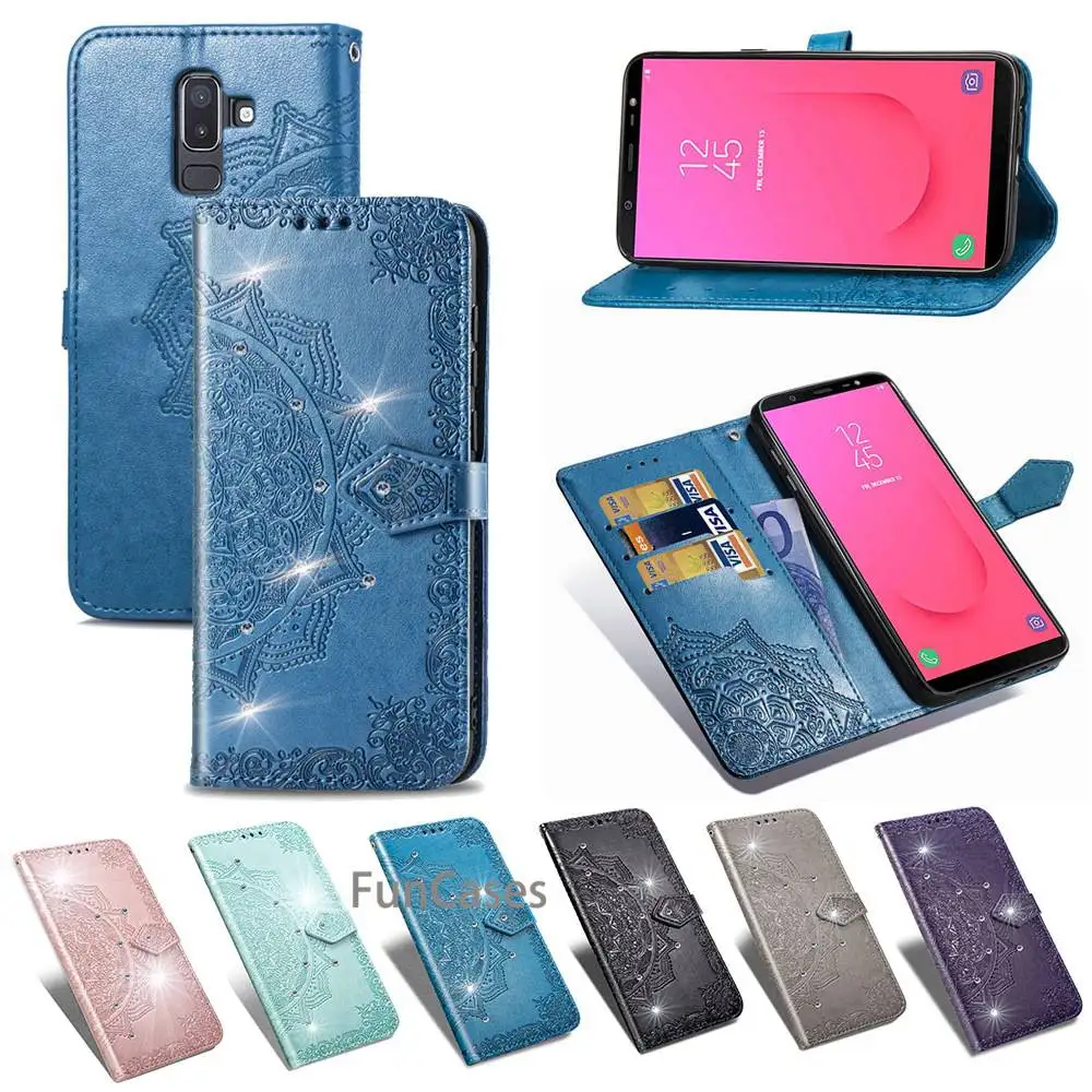 2019 3D Мандала мобильный телефон бумажник чехол для samsung Galaxy J8 Plus Чехол Флип кожаный