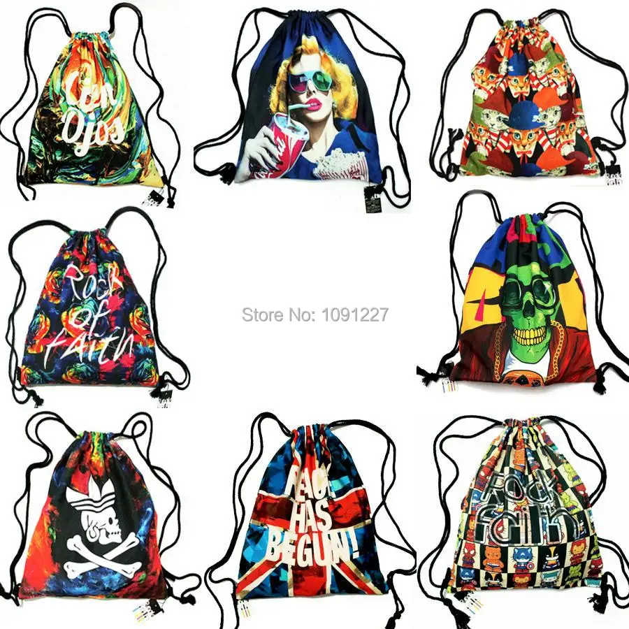 bolsas 30 colors OWL 3D style vintage trend Backpacks women backpack bag printing tote bags printed shoulder |