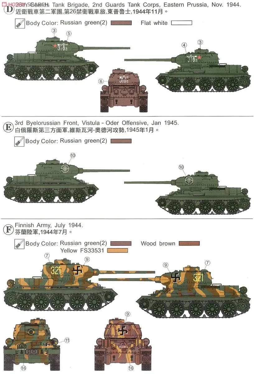 1/35 бой Орел Su Т-34/85 бак с точки зрения внутреннего Структура Af35s55