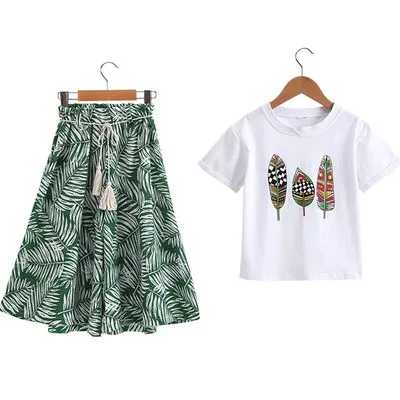 Комплекты одежды для девочек летняя рубашка с короткими рукавами маленьких