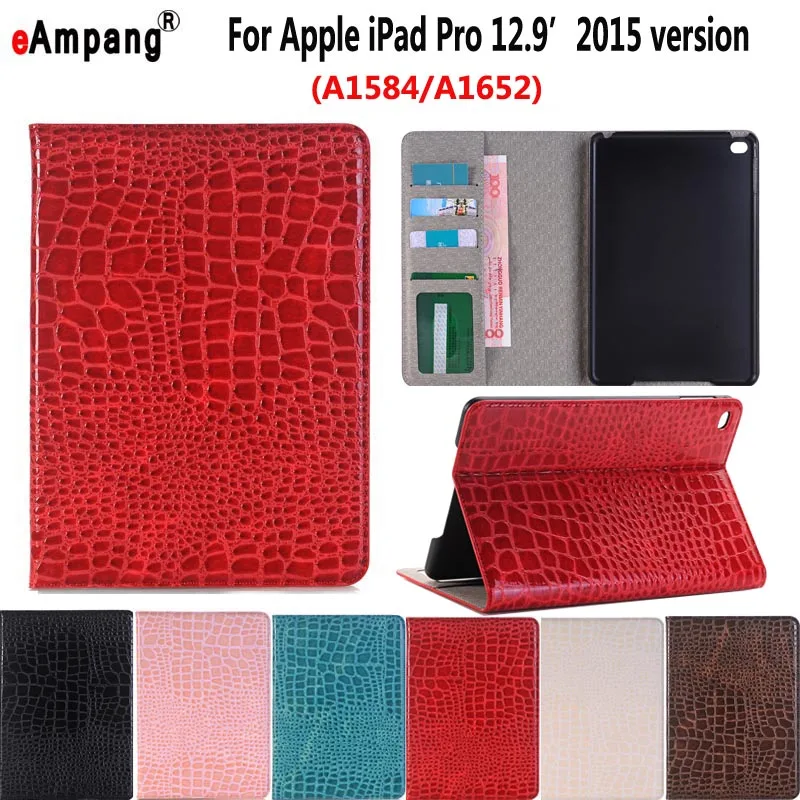 Чехол для Apple iPad Pro 12 9 дюймов 2015 A1584 A1652 умный чехол планшета из крокодиловой кожи