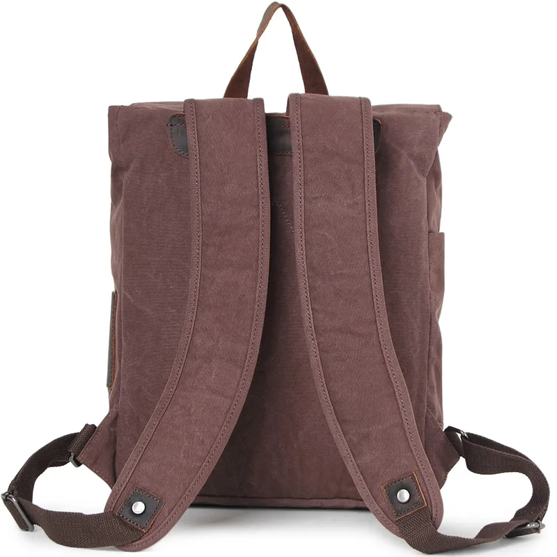 European Design Men Casual Canvas Hasp Rucksack Travel Daypack Vintage College Student School Backpack Bags For Teenagers H033 | Багаж и