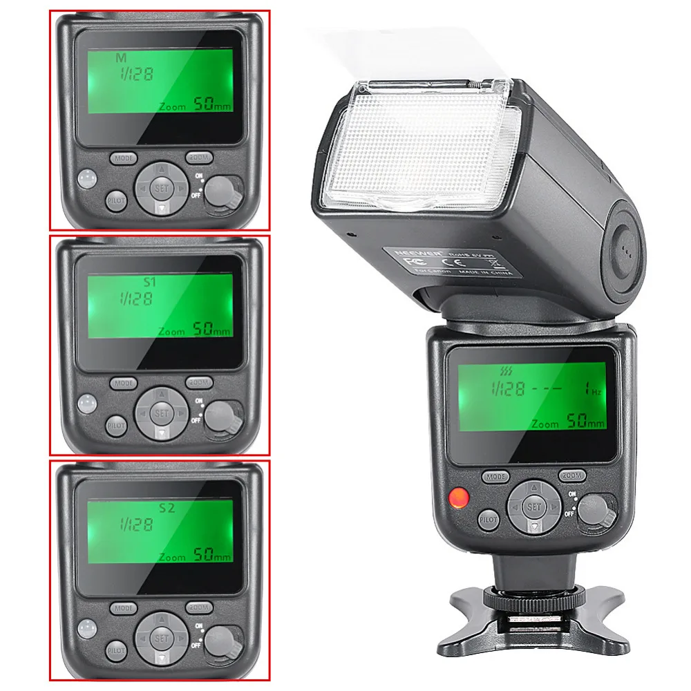Neewer NW-670 ttl Speedlite Flash Kit для Canon с ИК беспроводным пультом дистанционного управления, AA батарея, диффузор для Canon 7D Mark II, 5D Mark