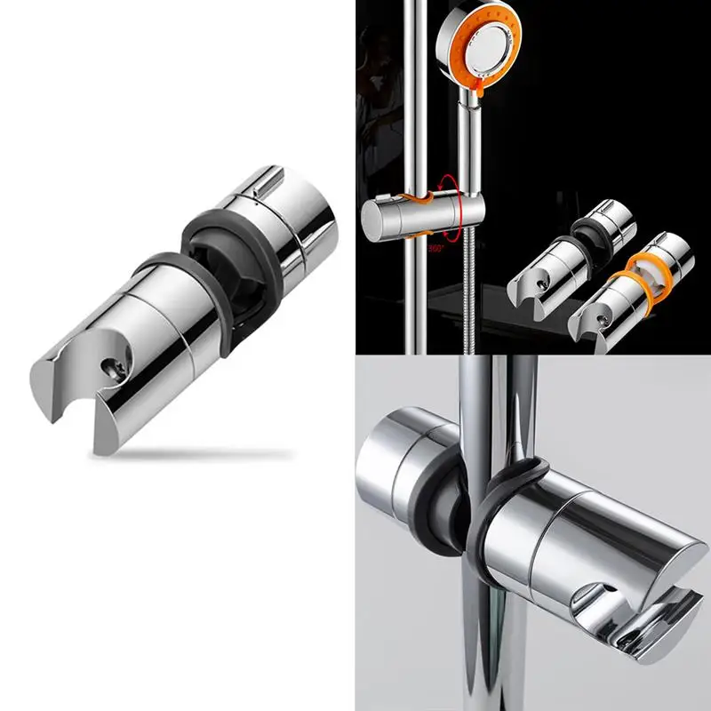 2019 new Universal 18-25MM Adjustable Hand Shower Rail Head Bracket ABS Holder for Slide Bar Slider Clamp Bathroom |
