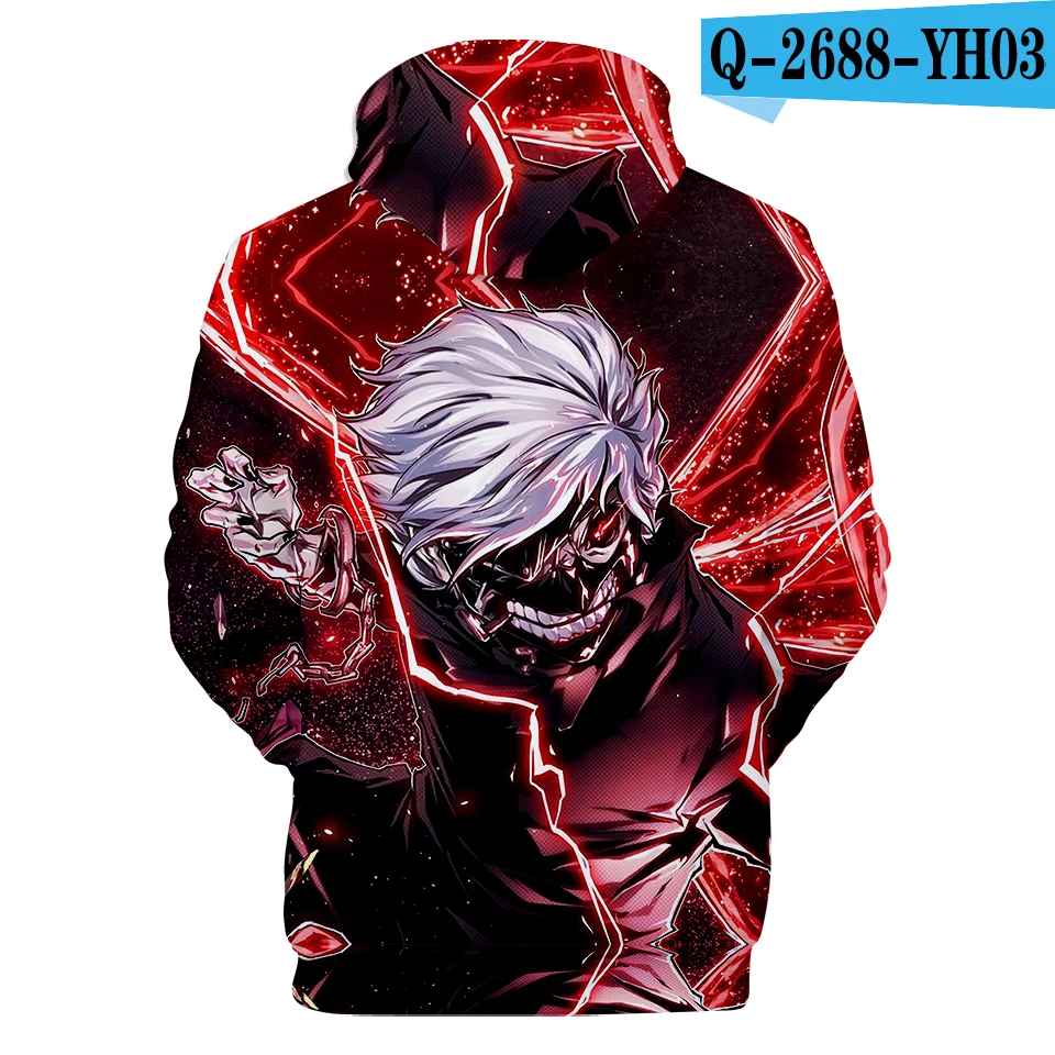 Серебристый Frdun Tommy 3D одежда с надписью «Tokyo Ghoul толстовки Для мужчин и wo Для мужчин в стиле «хип-хоп» смешная Осенняя уличная одежда толстовки с капюшоном свитер свитшот для пар - Цвет: Серебристый