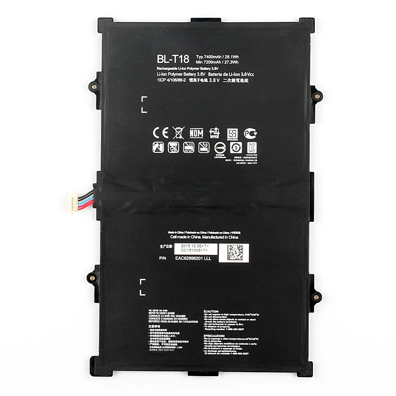 Оригинальный G PAD II планшетный Аккумулятор для LG X 10 1 V930 V935 BL T18 7400 мАч|Аккумуляторы