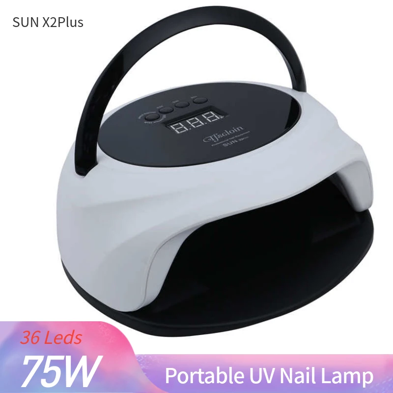 Лампа SUN X2Plus таймер с функцией памяти 75 Вт УФ/Led для сушки ногтей Портативная