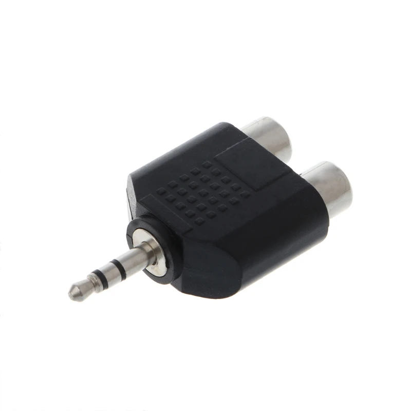 Позолоченный 3 5 мм стерео аудио штекер к 2 RCA разъем Y разветвитель адаптер L15|plug